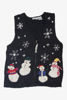 Vintage Capacity Snowmen Ugly Christmas Vest (1990s)