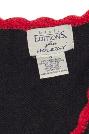 Basic Editions Snowflakes Ugly Christmas Vest