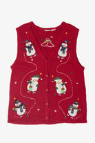 Ice Skating Snowmen Ugly Christmas Vest