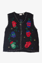 Vintage Mittens Ugly Christmas Vest (1990s)
