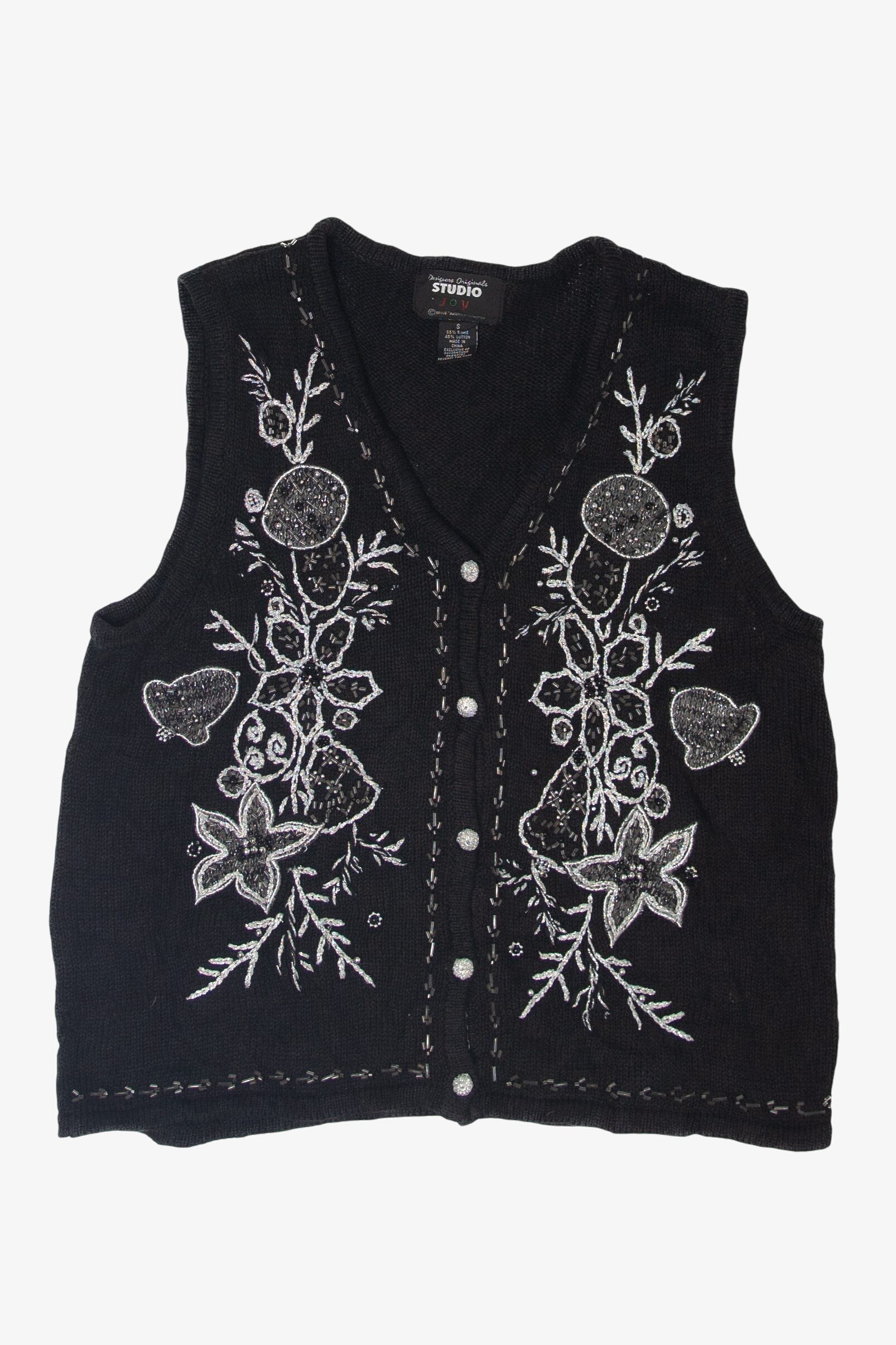 Vintage Snowflakes Ugly Christmas Vest (1990s)