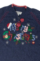 Vintage Elbow Pads Quarter Zip Ugly Christmas Pullovers (2000s)