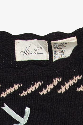 Vintage Heart Wreaths Ugly Christmas Pullovers (1990s)