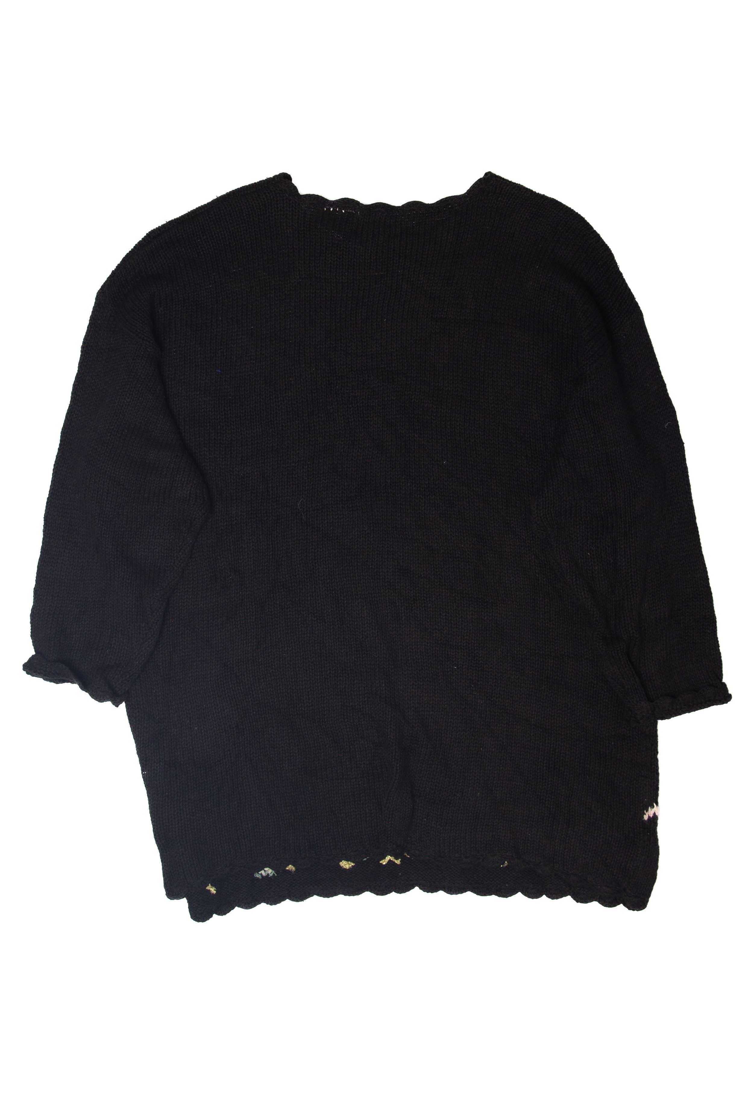 Vintage Heart Wreaths Ugly Christmas Pullovers (1990s)