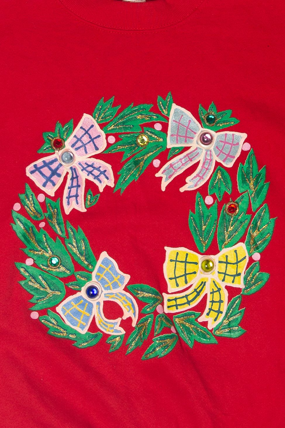 Vintage Wreath Ugly Christmas Sweatshirts (1990s)
