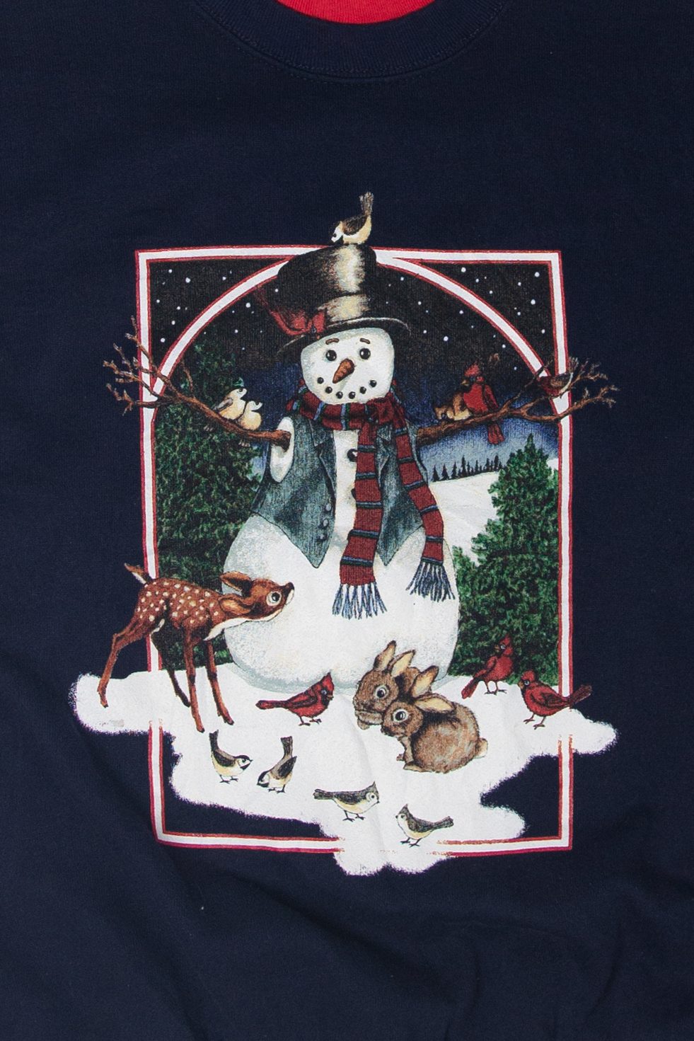 Vintage Santee Snowman Ugly Christmas Sweatshirts (1990s)