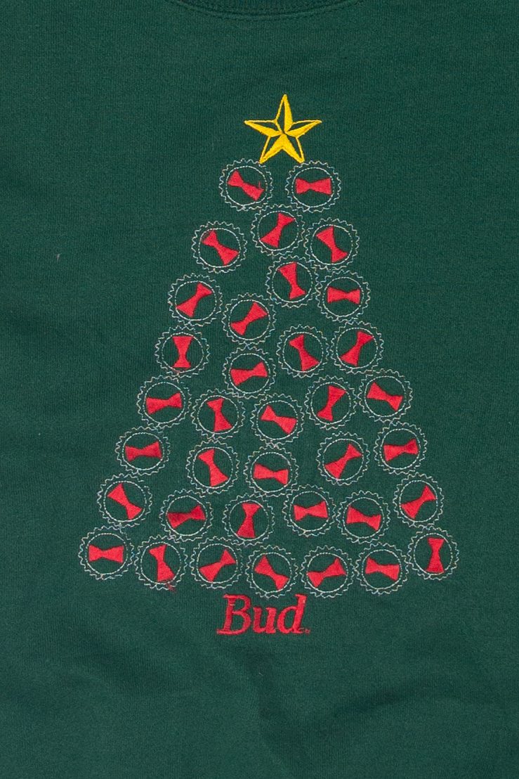 Vintage Bud Tree Ugly Christmas Sweatshirts (1990s)