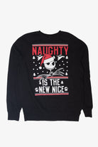 Modern "Naughty Is The New Nice" The Nightmare Before Christmas Ugly Christmas Sweatshirt 