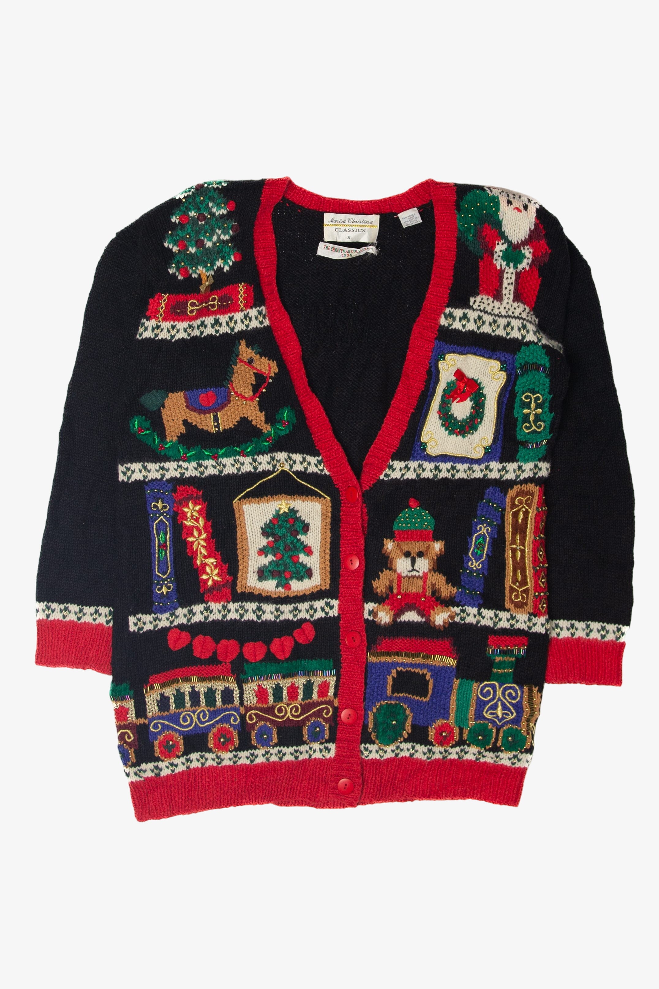 Vintage Marisa Christina Ugly Christmas Cardigans (1990s)