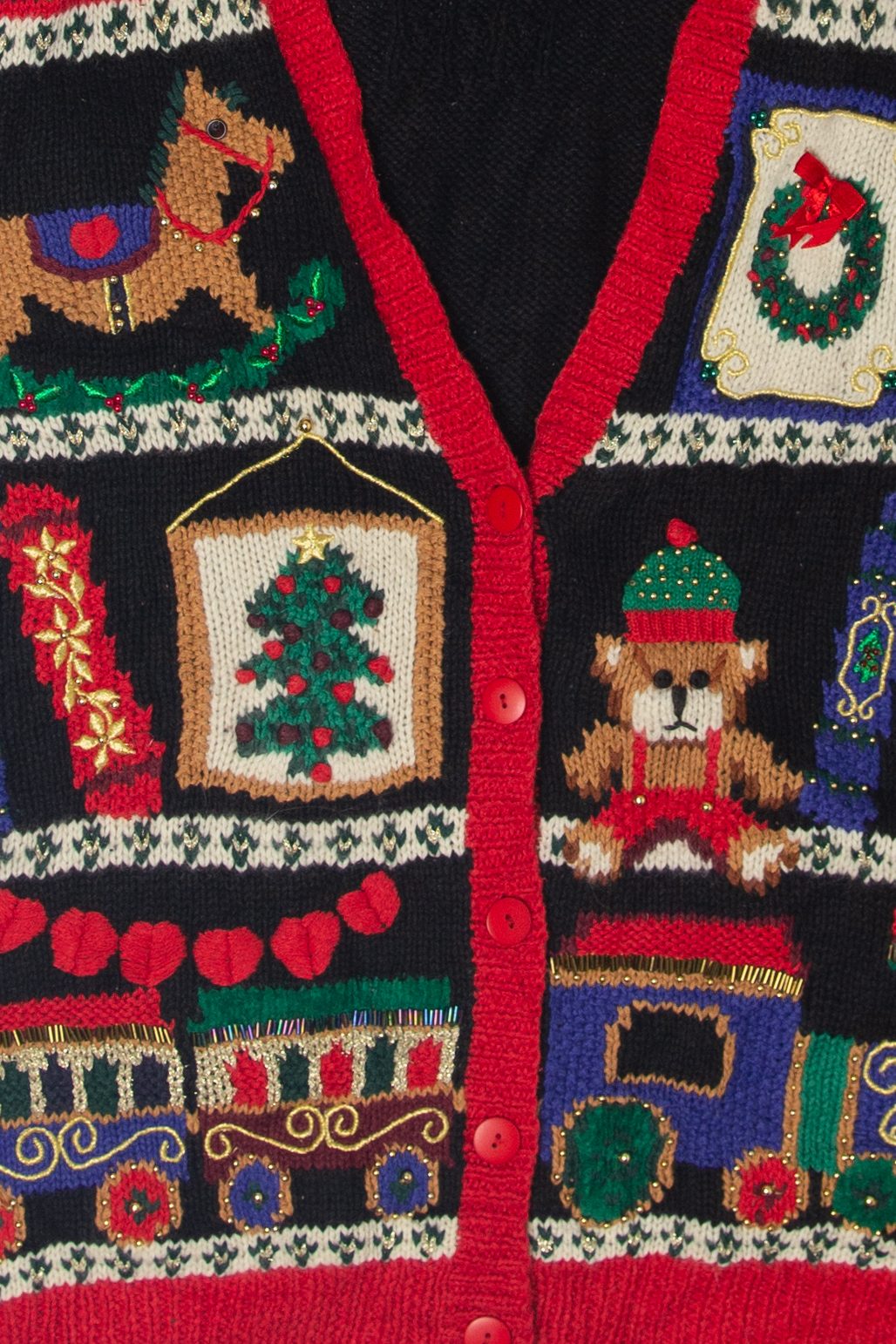 Vintage Marisa Christina Ugly Christmas Cardigans (1990s)