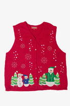 Vintage Holiday Traditions Ugly Christmas Vest (1990s)