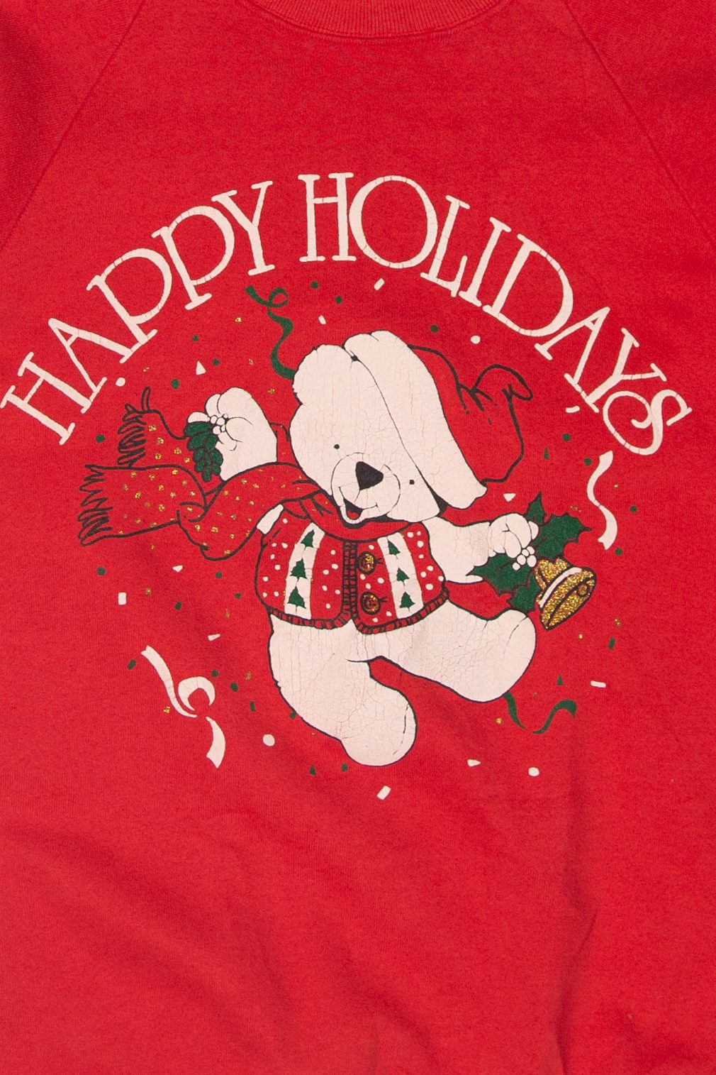 Vintage "Happy Holidays" Ugly Christmas Sweatshirts (1990s)