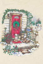 Vintage Snowy Porch Ugly Christmas Sweatshirts (1980s)