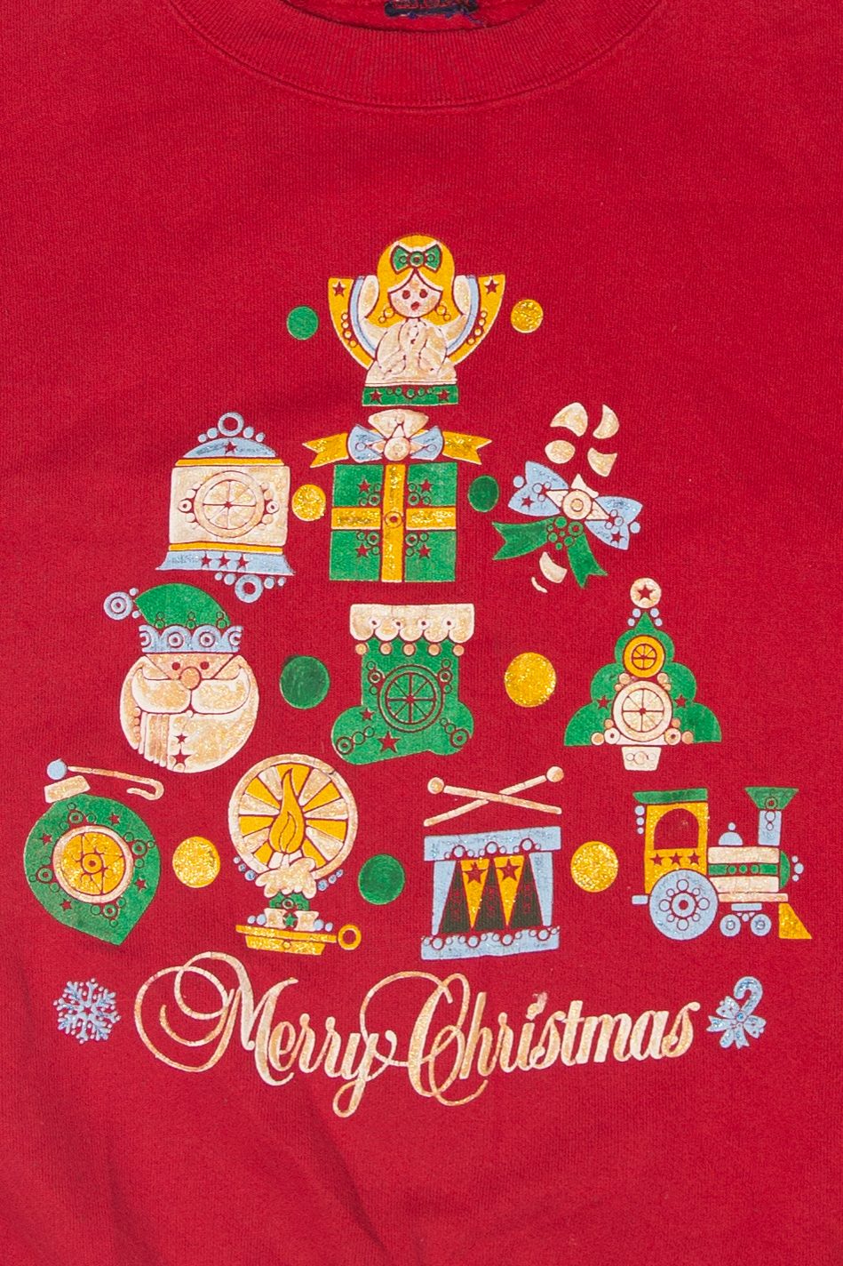 Vintage "Merry Christmas" Ugly Christmas Sweatshirts (1990s)