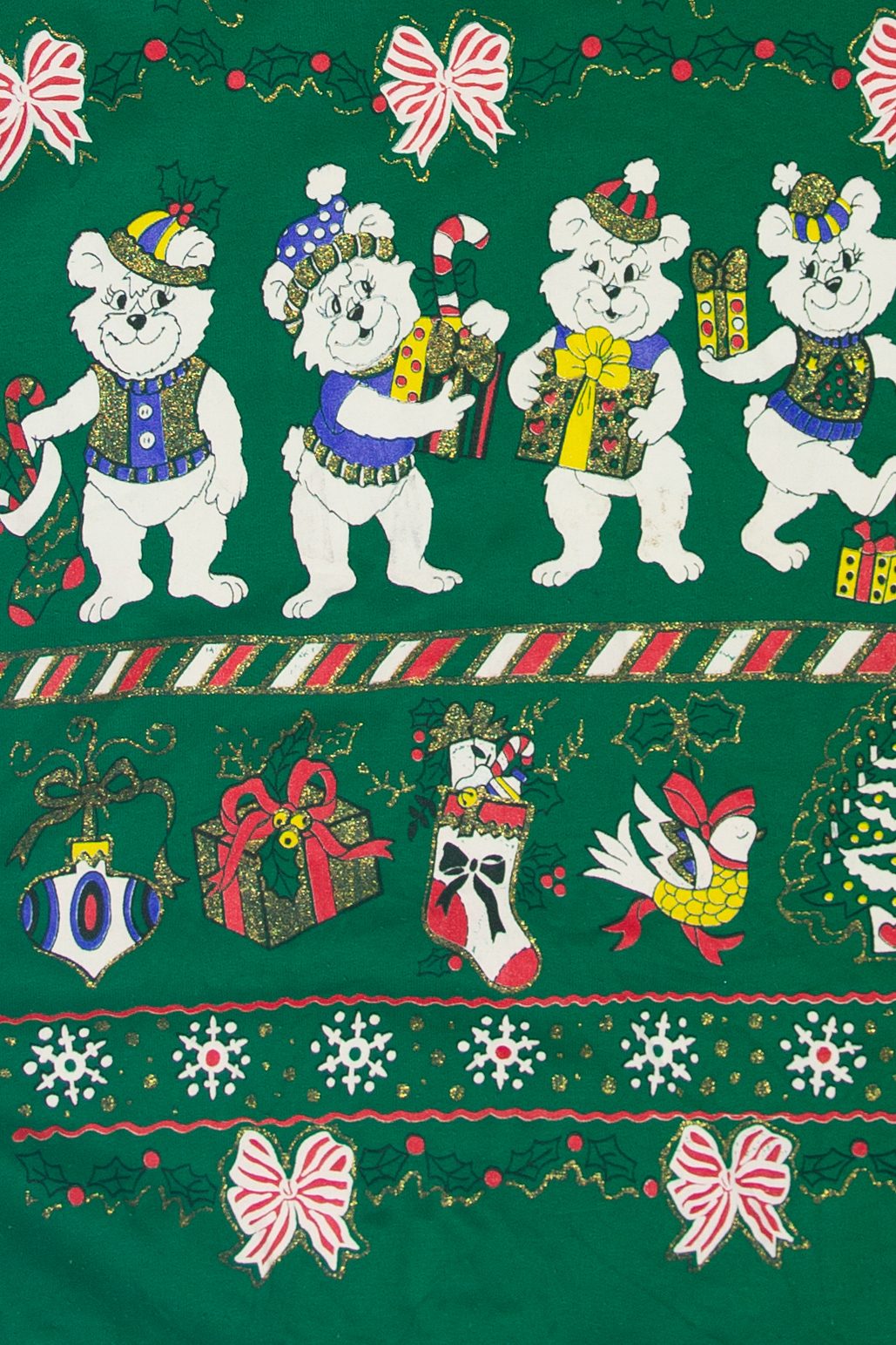 Vintage Holiday Time Bears Ugly Christmas Sweatshirts (1980s)