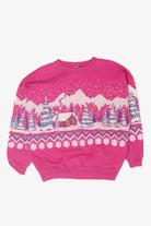 Vintage Lifestyle Pink Ugly Christmas Sweatshirts (1990s)