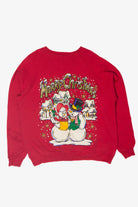 Vintage "Merry Christmas" Ugly Christmas Sweatshirts (1990s)