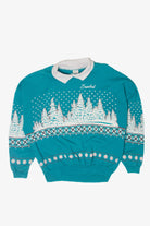 Vintage Snowy Forest Ugly Christmas Sweatshirts (1990s)