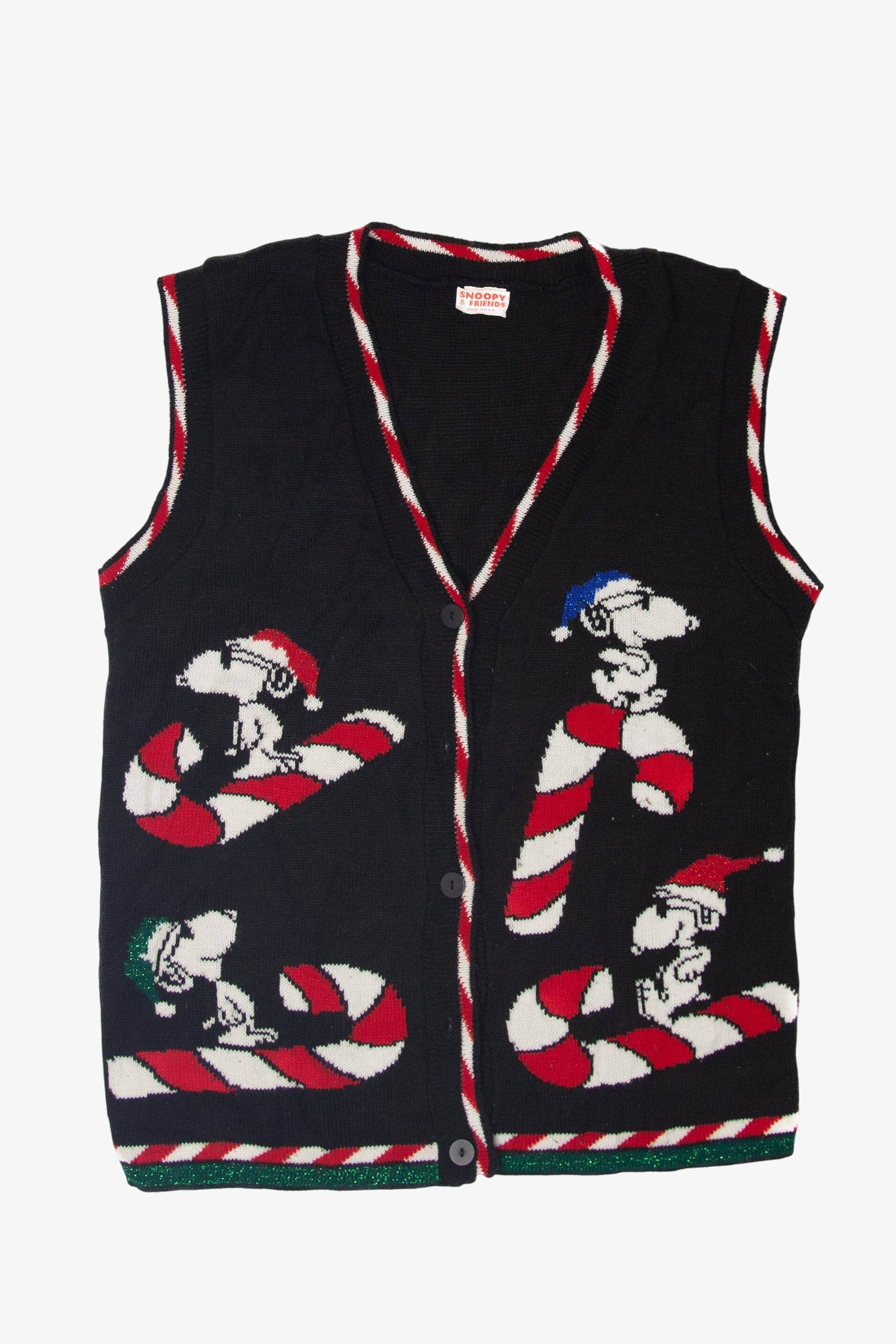 Vintage Snoopy & Friends Ugly Christmas Vest (1990s)