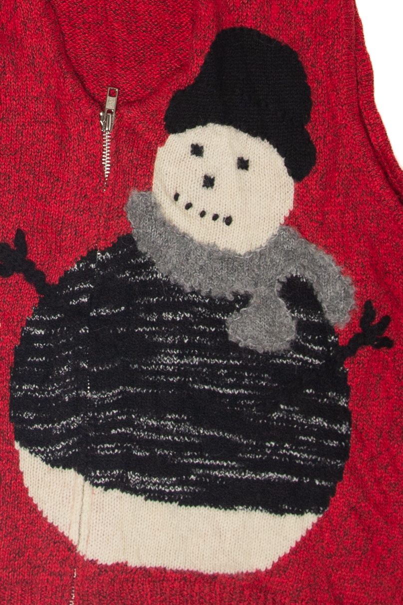 Vintage Hand Embroidered Ugly Christmas Vest (1990s)