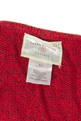 Vintage Hand Embroidered Ugly Christmas Vest (1990s)