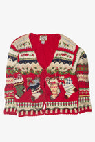 Vintage Stockings Ugly Christmas Cardigans (1990s)