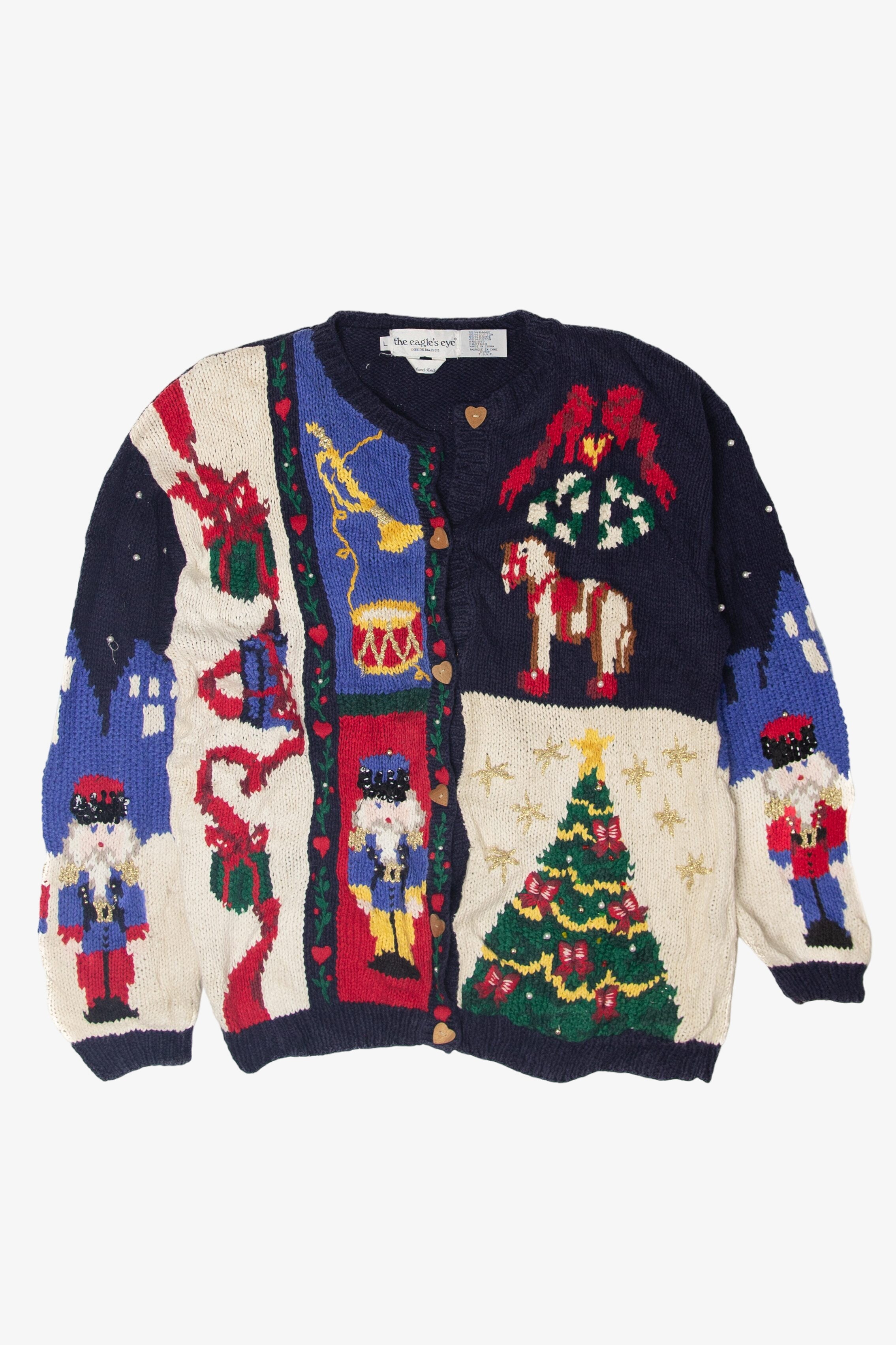 Vintage Nutcracker Ballet Ugly Christmas Cardigans (1990s)