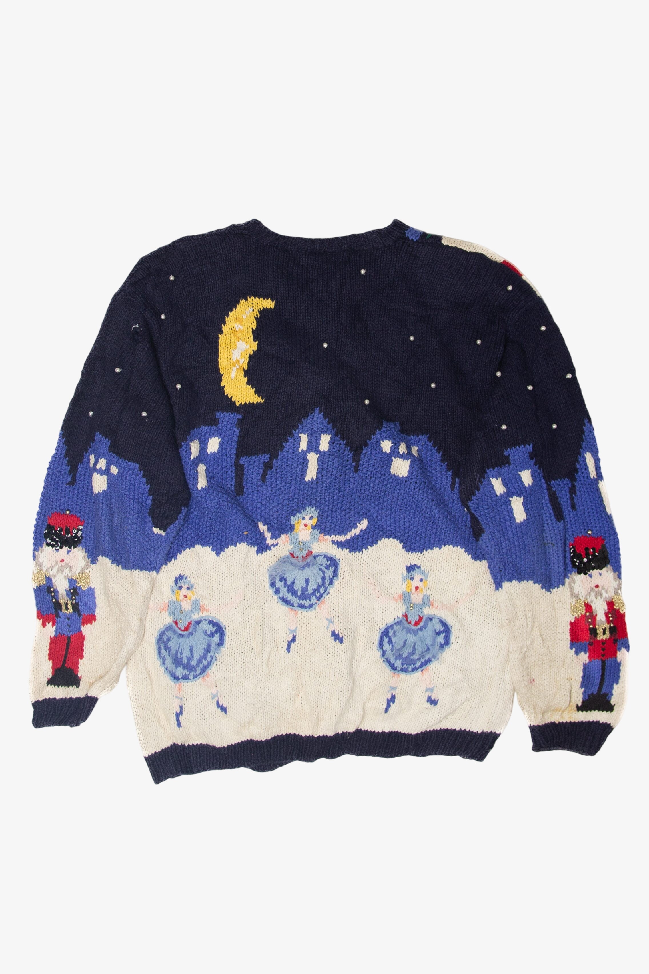 Vintage Nutcracker Ballet Ugly Christmas Cardigans (1990s)