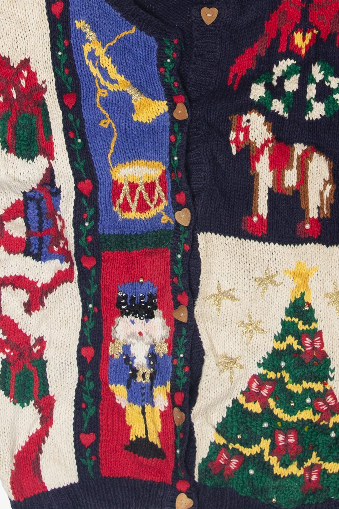Vintage Nutcracker Ballet Ugly Christmas Cardigans (1990s)