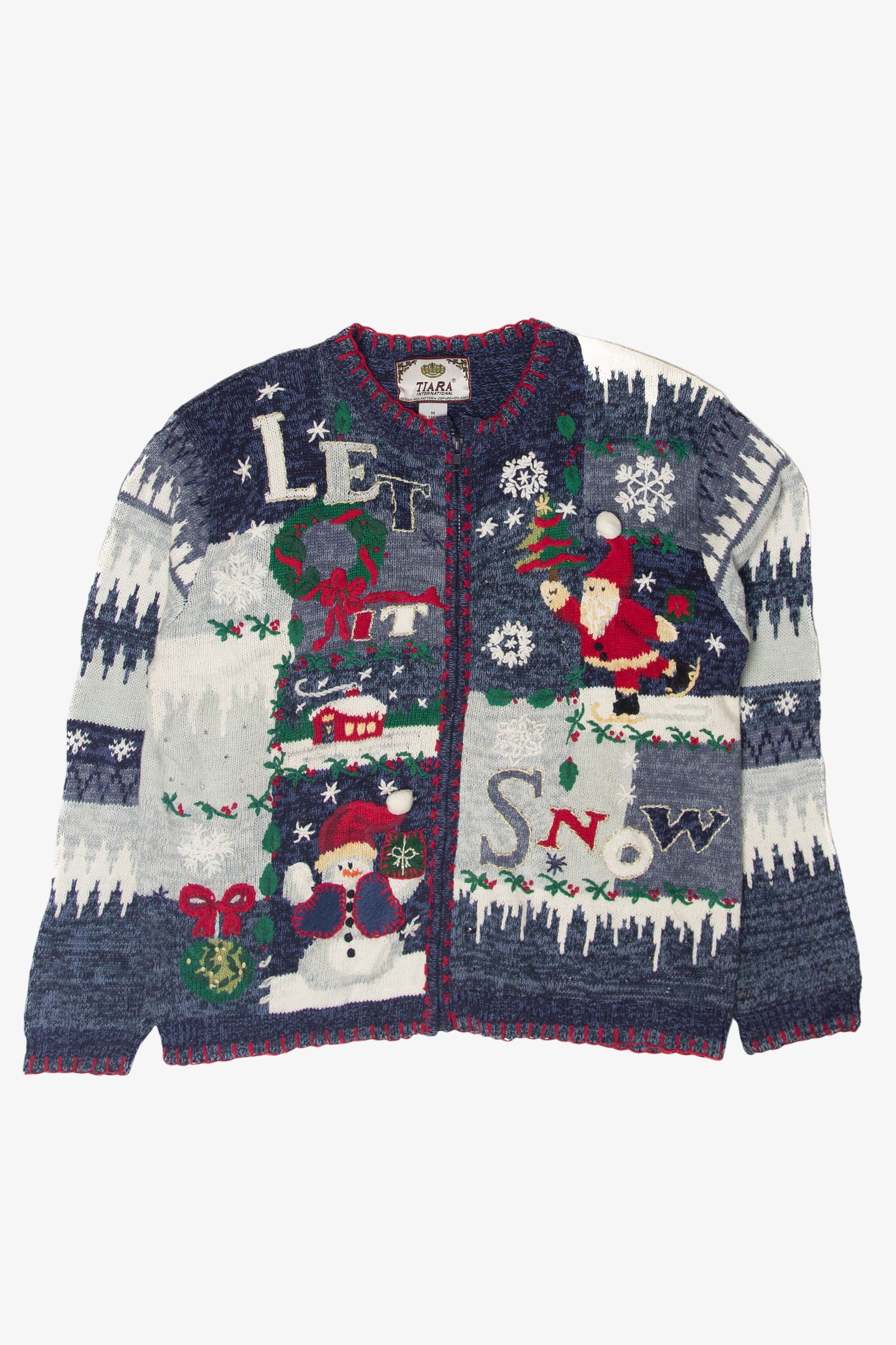 Vintage Tiara Ugly Christmas Cardigans (2000s)