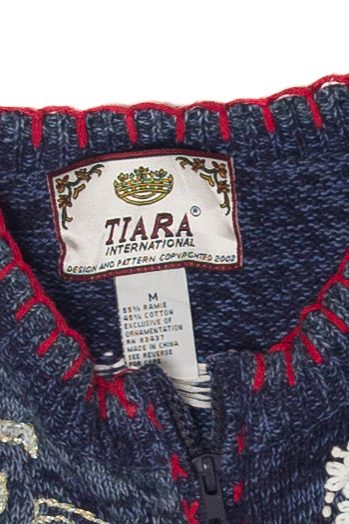 Vintage Tiara Ugly Christmas Cardigans (2000s)
