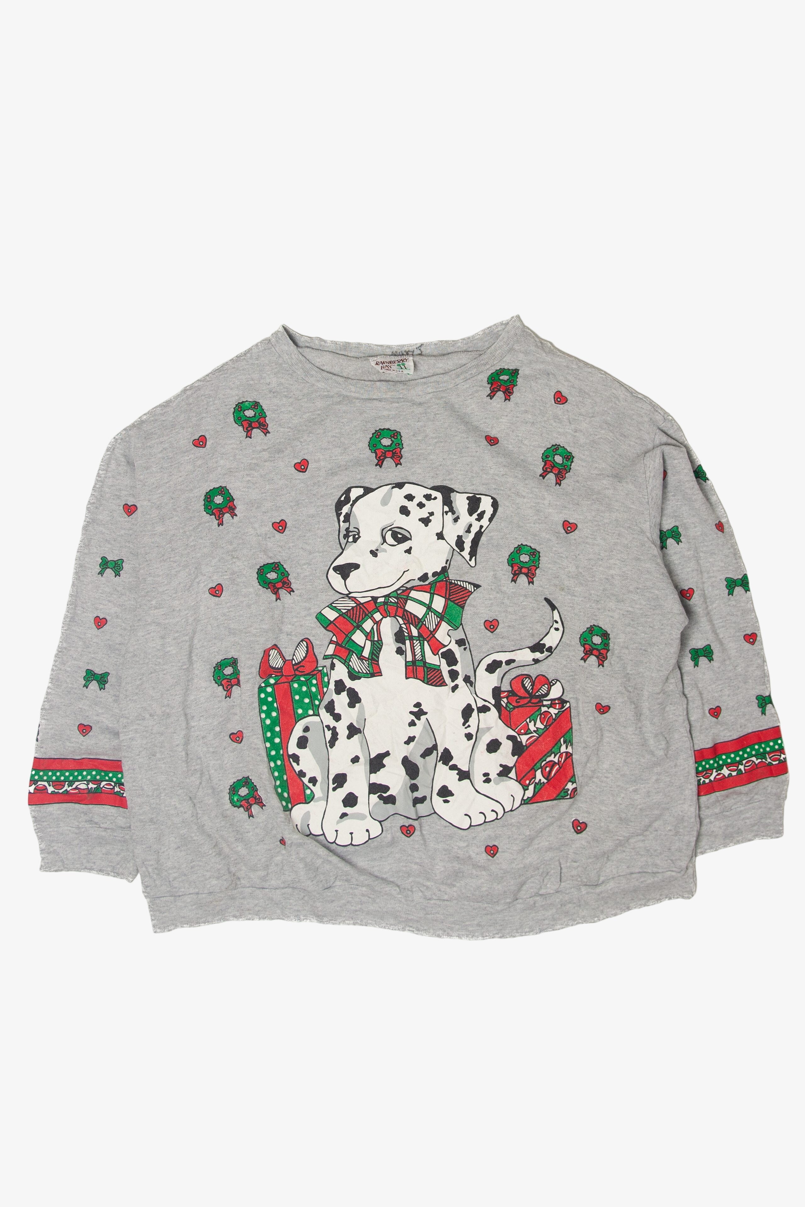 Vintage Dalmatian Ugly Christmas Sweatshirts (1990s)