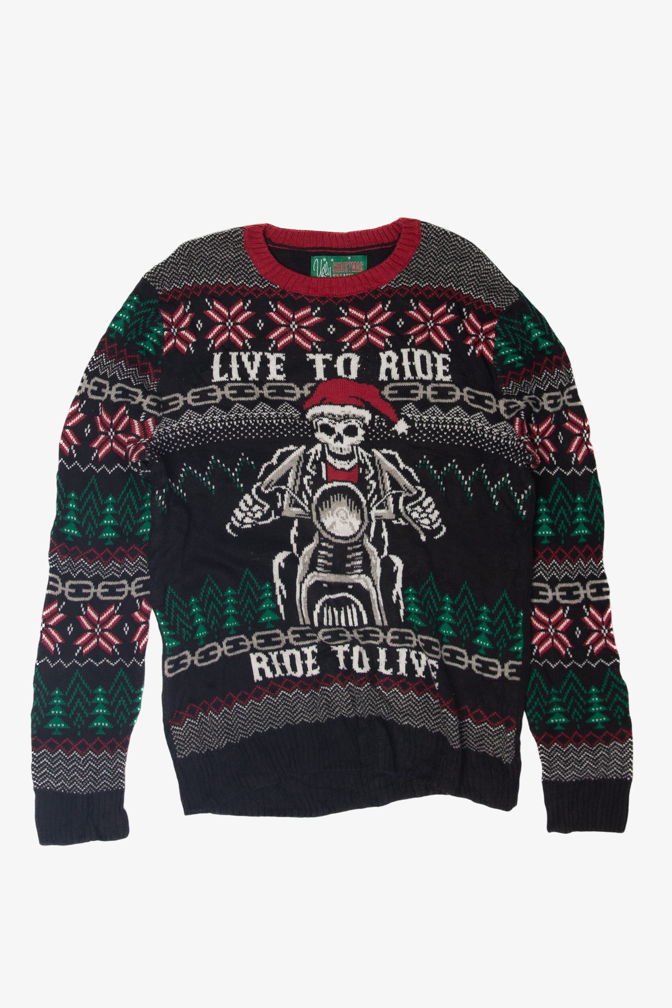 "Live To Ride Ride To Live" Ugly Christmas Pullovers (2010s)