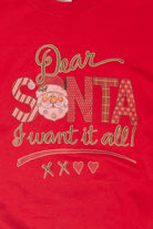 Vintage "Dear Santa I Want It All" Ugly Christmas Sweatshirts (1990s)