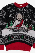 Vintage "Go Jesus It's Your Birthday" Ugly Christmas Pullovers (2010s)