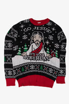 Vintage "Go Jesus It's Your Birthday" Ugly Christmas Pullovers (2010s)