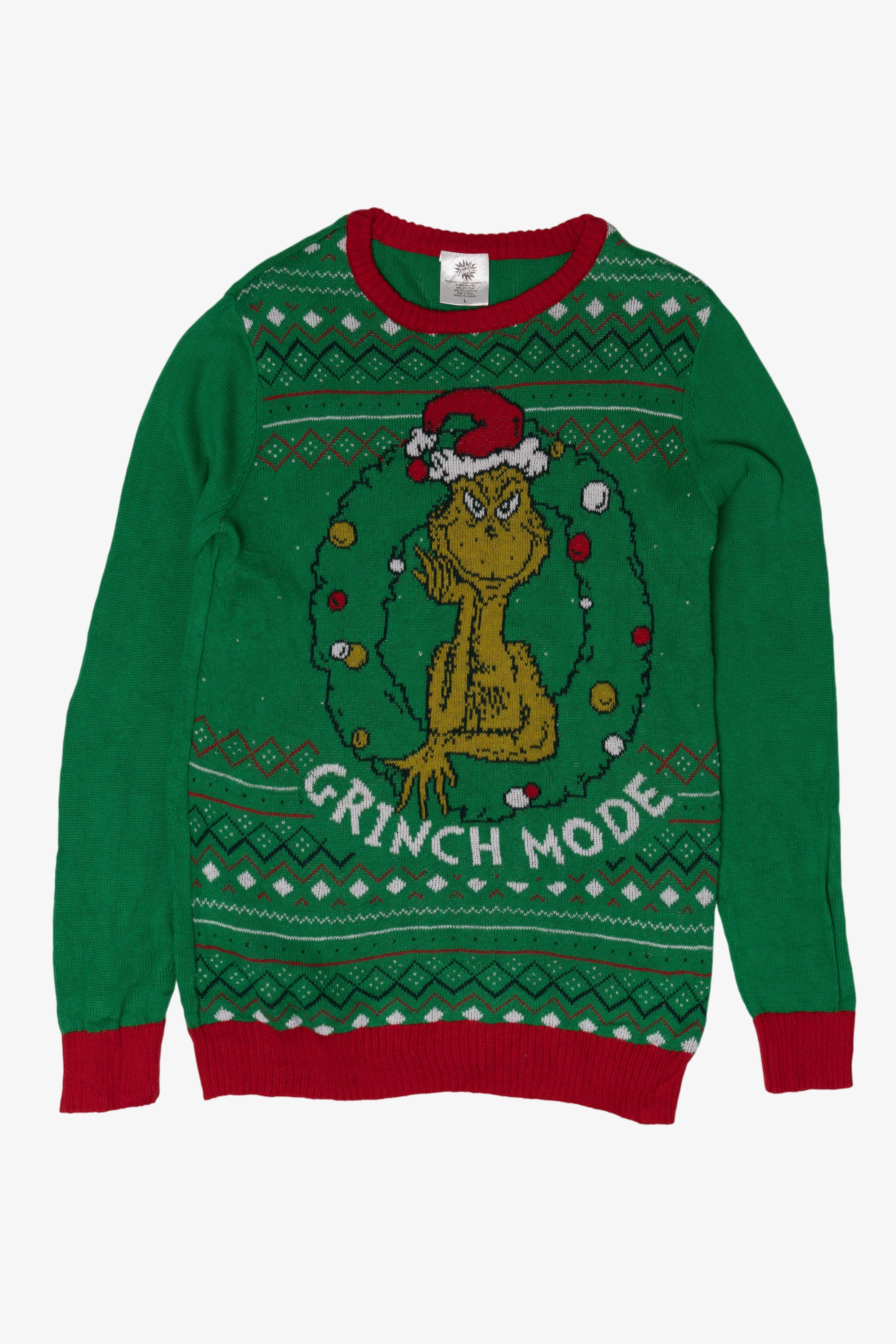 Modern "Grinch Mode" Ugly Christmas Pullovers (2020s)