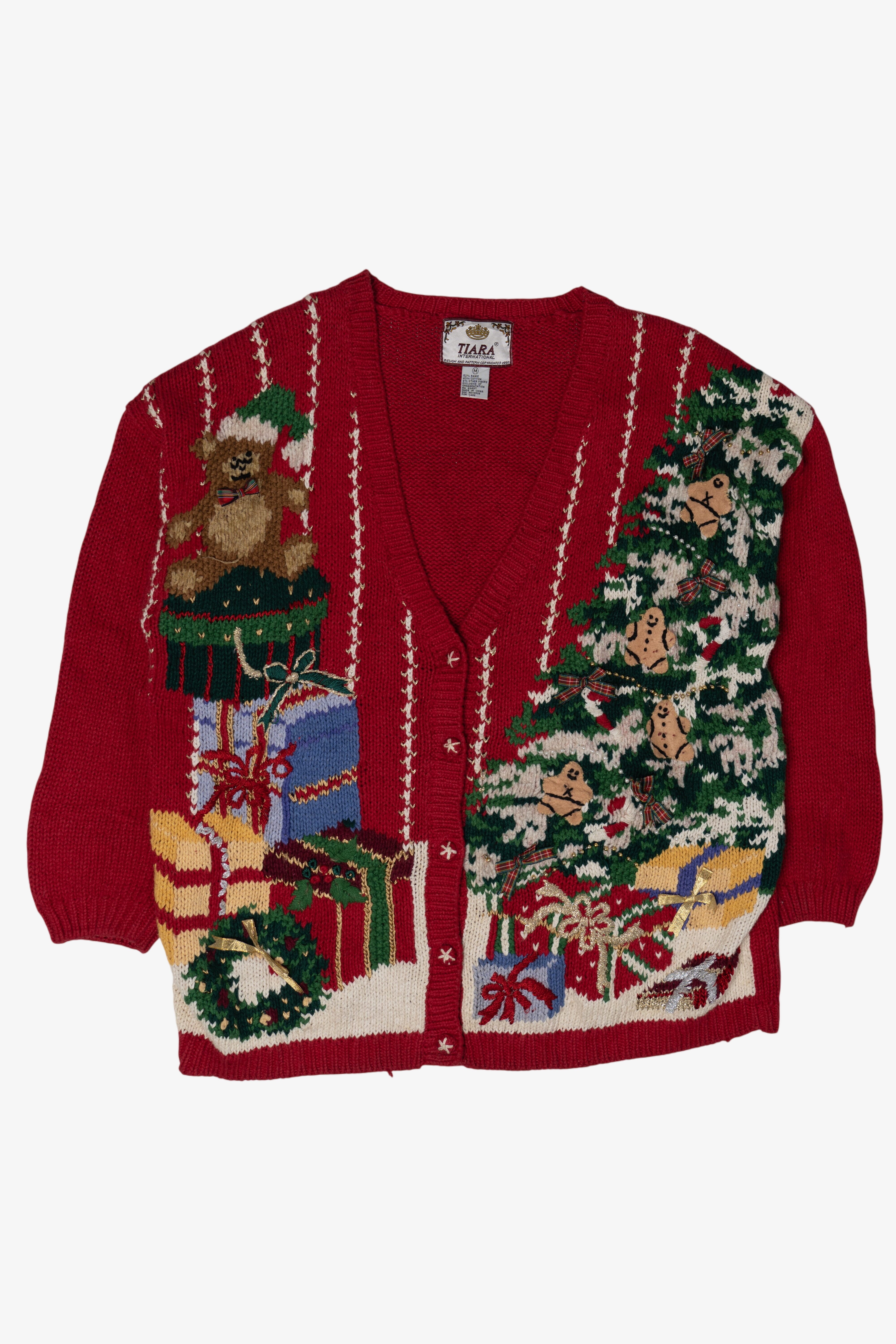 Vintage Tiara Ugly Christmas Cardigans (1990s)