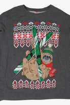 Modern Sloth On Ski Ugly Christmas Sweatshirts (2010s)