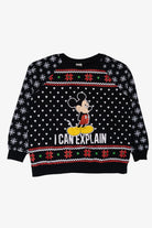 Vintage Mickey "I Can Explain" Ugly Christmas Sweatshirts (2010s)