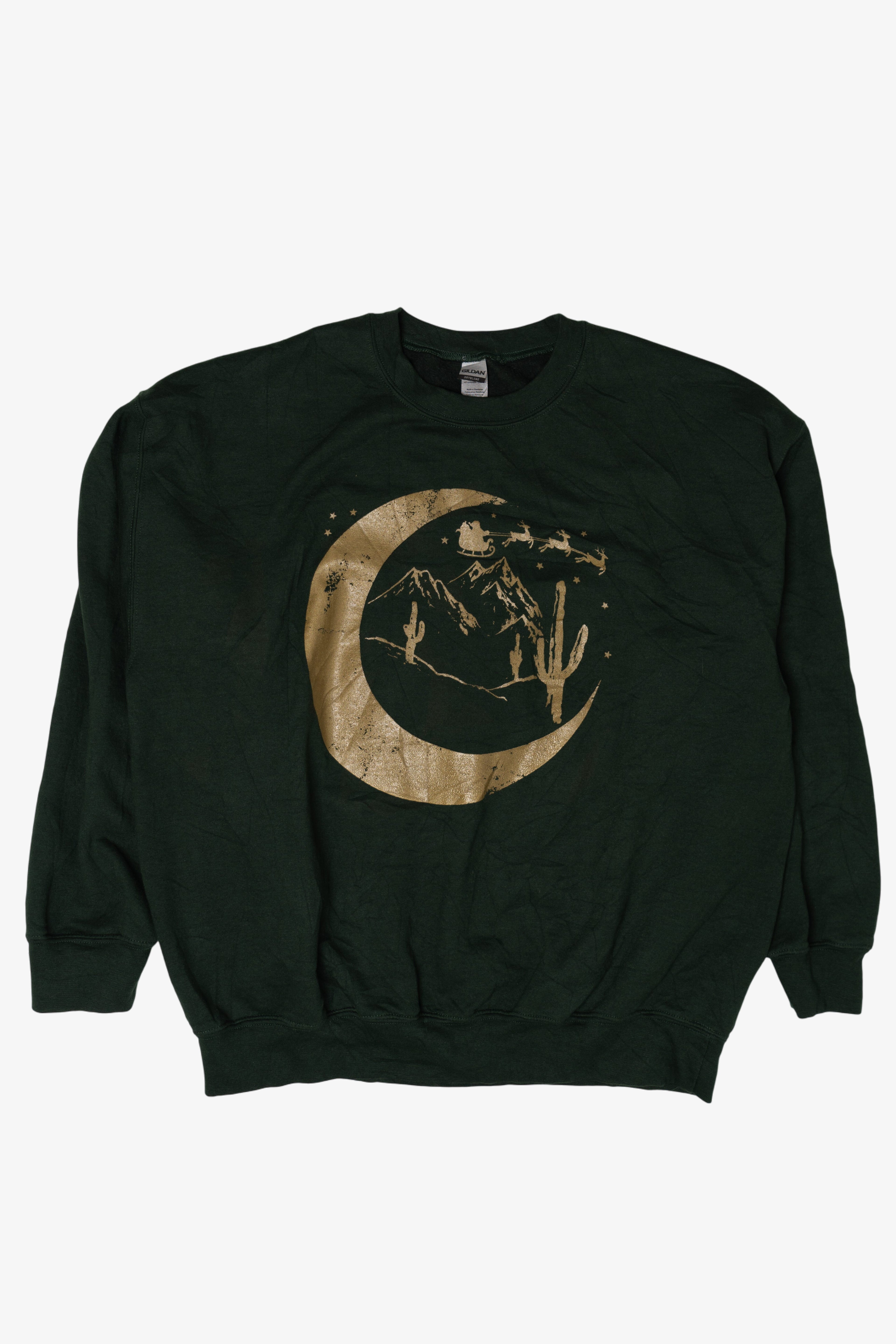 Modern Santa And Moon Ugly Christmas Sweatshirts (2010s)