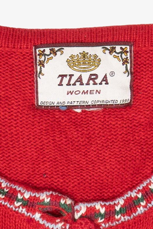 Vintage Tiara Women Ugly Christmas Cardigans (1990s)