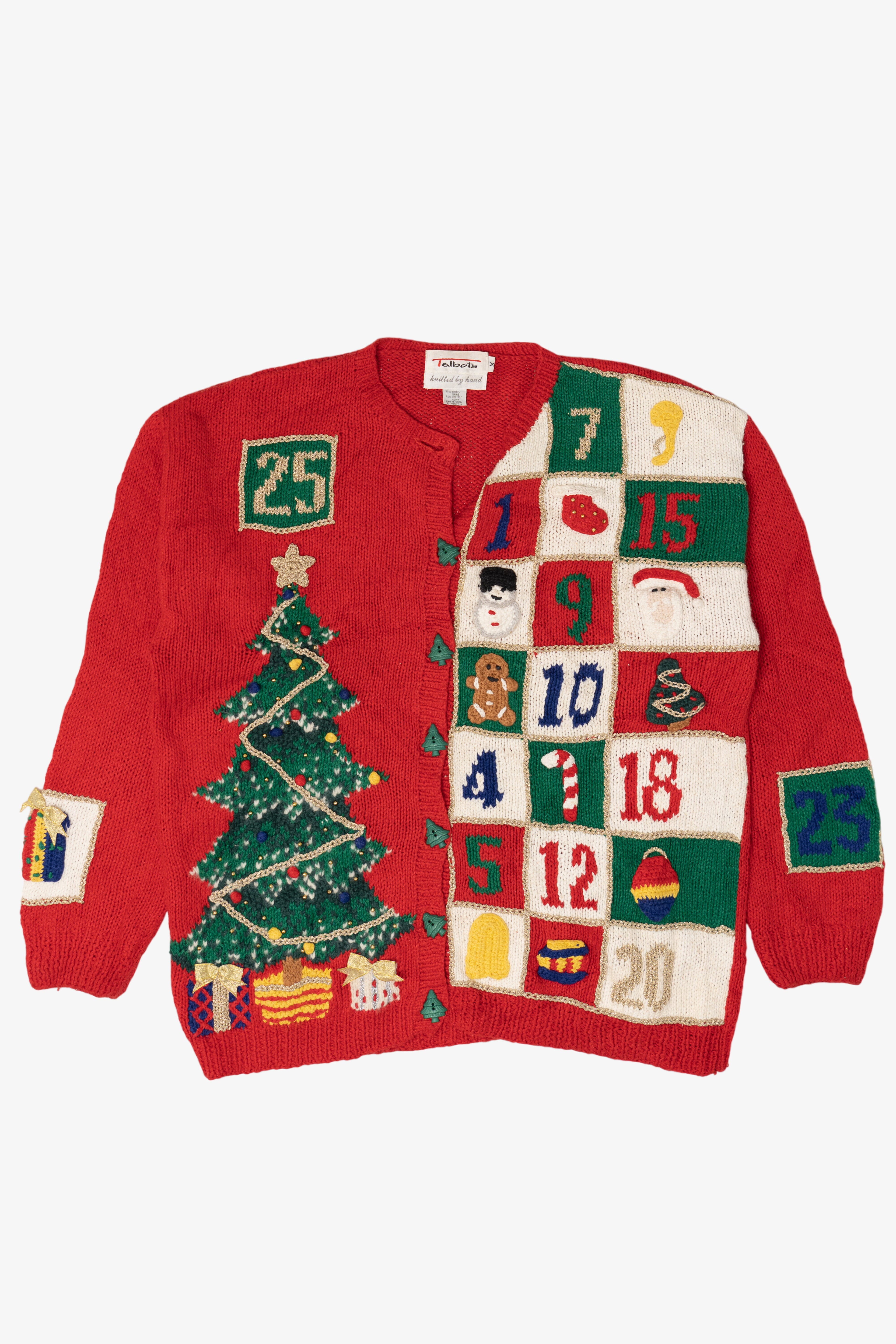 Vintage Talbots Calendar Ugly Christmas Sweaters (1990s)