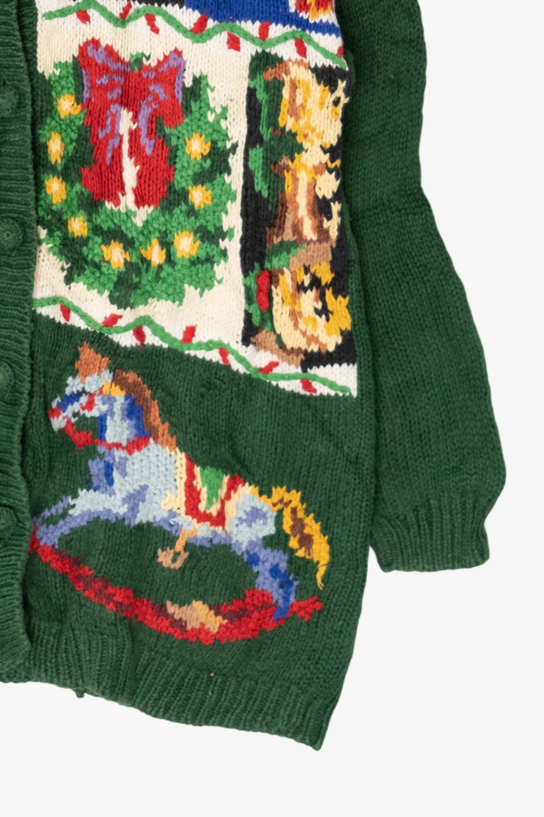 Vintage Green Ugly Christmas Cardigans (1990s)