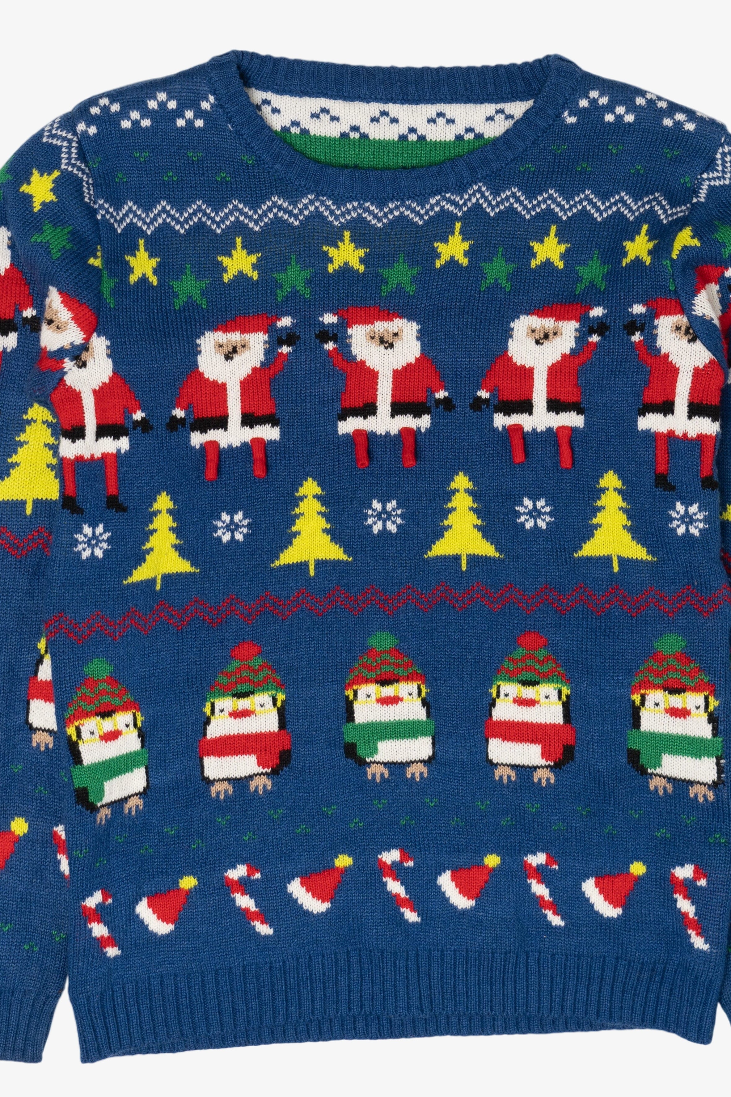 Modern Santa And Penguins Ugly Christmas Pullovers (2010s)