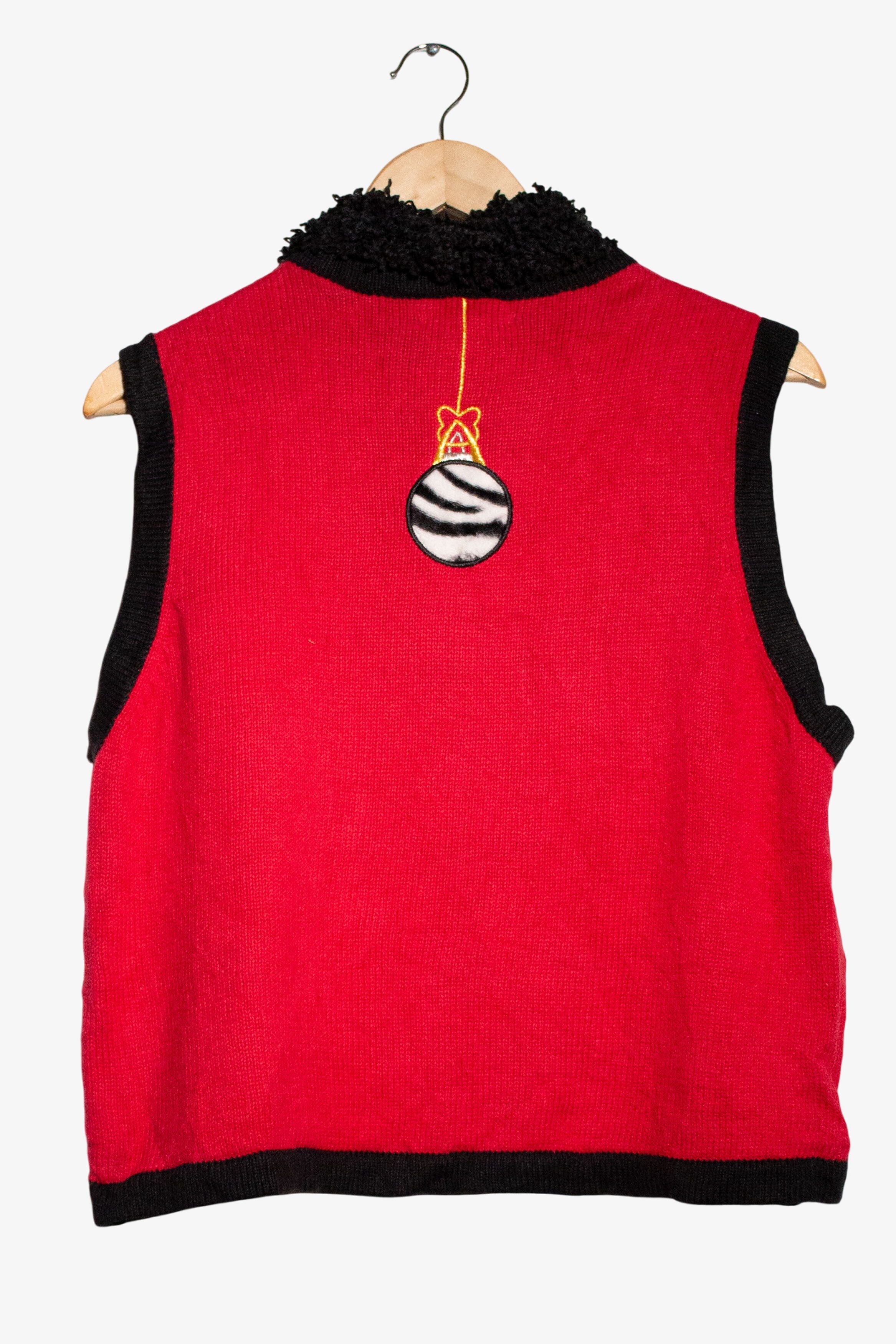 Vintage Red Ornaments Ugly Christmas Vest (1990s)