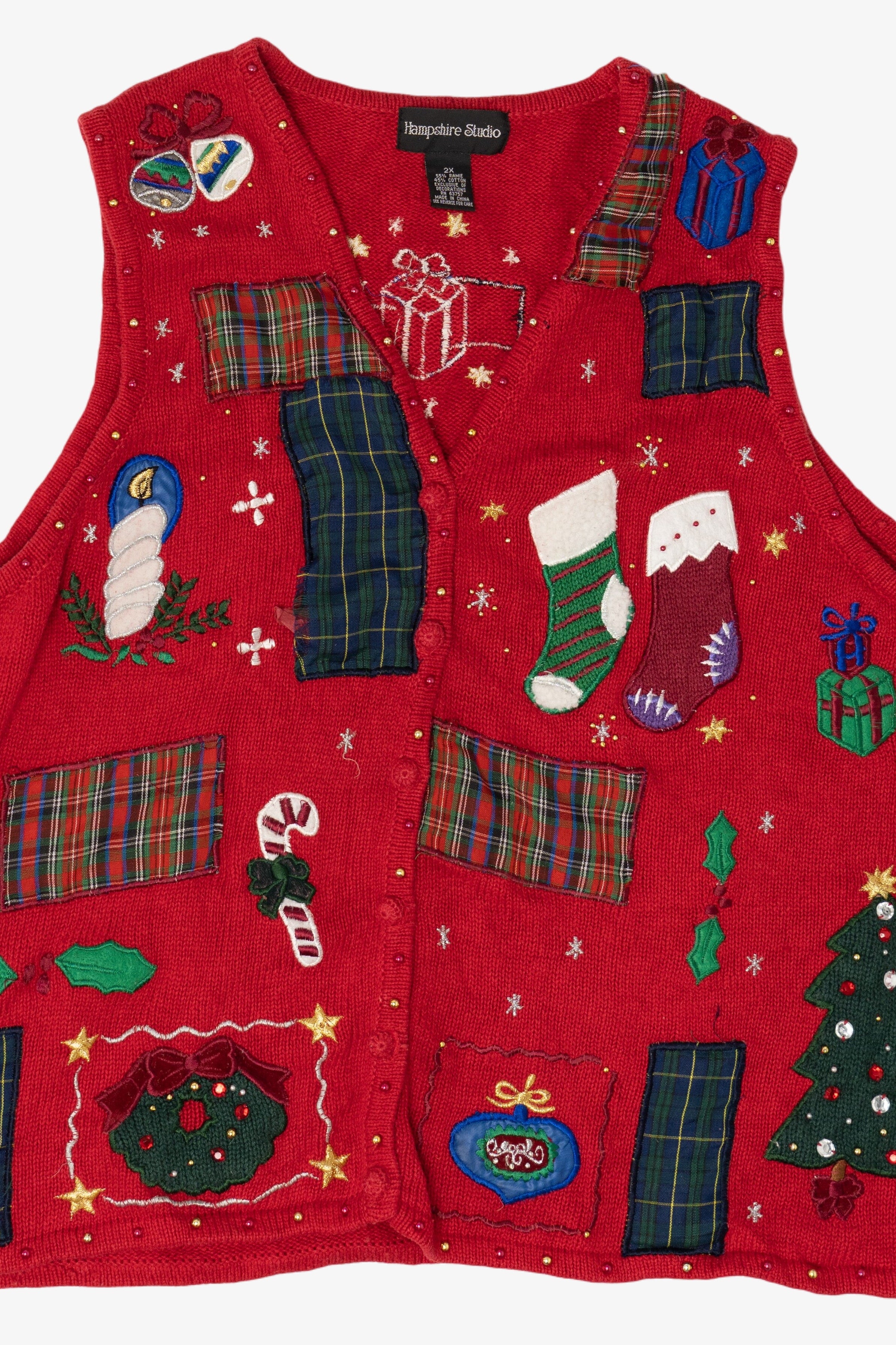 Vintage Hampshire Studio Ugly Christmas Vest (1990s)