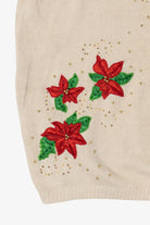 Vintage Poinsettias Ugly Christmas Sweaters (1990s)