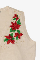 Vintage Poinsettias Ugly Christmas Sweaters (1990s)