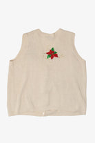 Vintage Poinsettias Ugly Christmas Sweaters (1990s)
